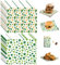100 Pcs Shamrock Wax Paper Sheets for Food Clover Food Basket Liners, PLULON St. Patrick's Day Deli Paper Wrapping Parchment Sandwich Candy Wrap Grease Resistant Cookie Box Liners