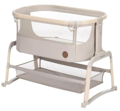 Maxi-Cosi Iora Air Babybett mit Schaukel in Holzoptik Beige Eco