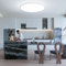 Kuwork Plafones Led Techo Dormitorio, Lampara Techo Cocina 48W, IP44 Impermeable Lampara para Baño Sala Balcón, 6500K Blanco Frío, Ø40 cm