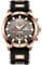 MEGALITH Herren Uhren Chronograph Armbanduhr: Analog Wasserdicht Gummi - Groß Quarzur Schwarz Modisch Leuchtende Datum Geschenk fur Männer