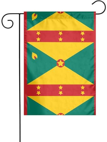 GGNKDL Bandera de Granada con impresión de bandera de jardín, decoración de patio al aire libre, adecuada para todas las estaciones, 12 x 18 pulgadas