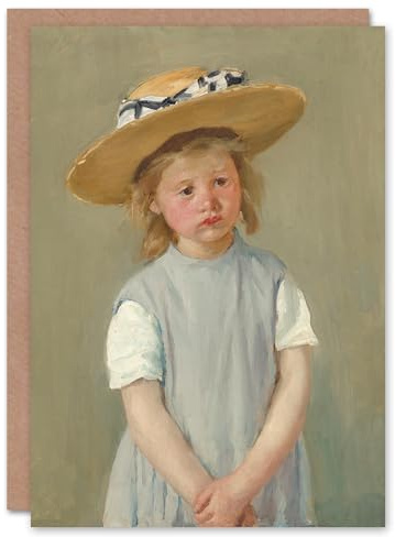 Artery8 Mary Cassatt Art Card Child in a Straw Hat Painting
