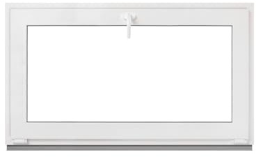 Framex källarfönster – tippfönster vit 80 x 50 cm 2 fack 32 mm (4/24/4) fönster plastfönster bredd x höjd (800 x 500 mm) funktion lutande fönster