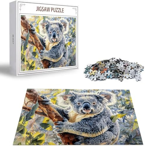 Puzzle 5000 Teile Koala Puzzle Erwachsene, Holzpuzzle für Erwachsene und Teenager, Klassische Puzzles Tier Jigsaw Puzzles, DIY Groß Puzzelmatten 156x105cm, Wand Dekor oder Weihnachten Geschenk H-2717