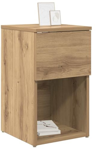 vidaXL Bettschrank 2 pcs Artisan-Eiche 29 x 31,5 x 49 cm Holzwerkstoff, Schlafzimmermöbel, Moderne Stauraum-Lösung, minimalistischer Schrank, schicker Nachttisch, Holz-Tisch und praktische Deko