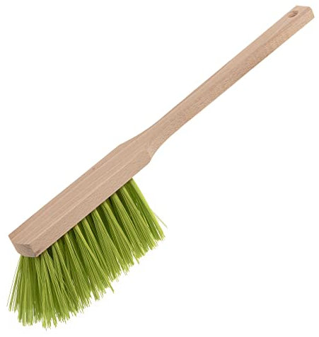 SIDCO Handfeger Langer Stiel Handbesen Holz Elaston grün Besen XXL Garten Haushalt