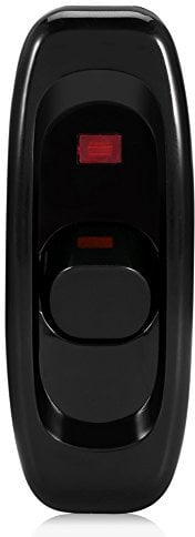 Interruttore della Lampada Interruttore Passante Rocker AC 250V 10A in Linea ON/off Tavolo Cavo della Lampada da scrivania Interruttore con indicatore LED Singolo Singolo tiro(Black)