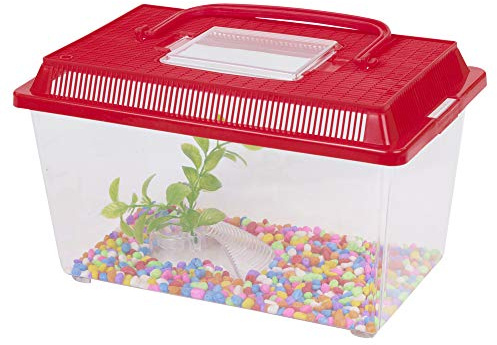 URBNLIVING Aquarium-Starter-Set aus Kunststoff, Rot