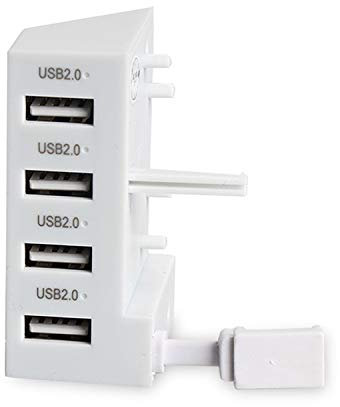 OSTENT USB Hub 2.0 4 Port Splitter Expansion Adapter for Microsoft Xbox One S Console