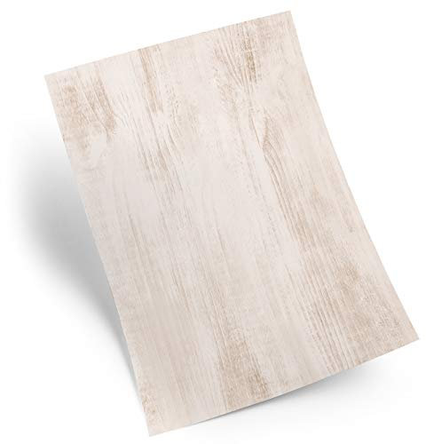 Logbuch-Verlag 25 Blatt Briefpapier HOLZ-OPTIK braun grau beige vintage Druckerpapier Bastelpapier DIN A4 100g Schreibpapier Papier alt wirkend Dekor Struktur
