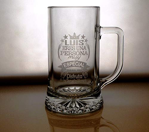 Arte-Deco Jarra DE Cerveza Stern GRABADA Y Personalizada con DISEÑO Persona Especial, UN Regalo Bonito Original Y Divertido Que SORPRENDERÁ A LA Persona REGALADA