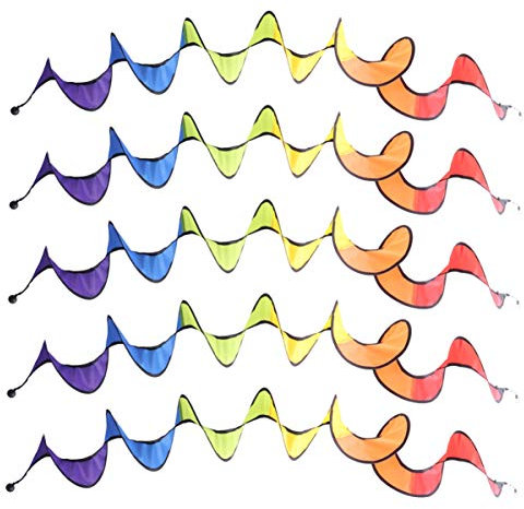 Amosfun 5 x Regenbogen-Windspiel, Regenbogen-Windspiel, für Garten, Outdoor, Rasen-Dekoration, bunt.