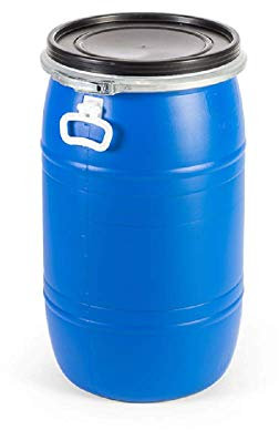 Mugar- Bidón de Plástico de 65 Litros con Cierre Ballesta Metálica- Homologado para Uso Alimentario