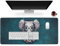 Anyshock Desk Mat, Gaming Mouse Pad Large (35.4 x 15.7 inch) , XXL Mousepad with Stitched Edges, Non Slip Rubber Base, Water-Resistant Keyboard Desk Pad for Office, Home, Women (Cute Green Elephant)