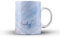 Personalised Marble Glitter Flowing Name with Heart Ceramic Mug - 12. Baby Blue and Pink Marble Streaks Name