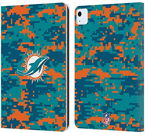 Head Case Designs Offizielle NFL Digitales Camouflage Miami Dolphins Graphics Leder Brieftaschen Handyhülle Hülle Huelle kompatibel mit Apple iPad Air 2020/2022