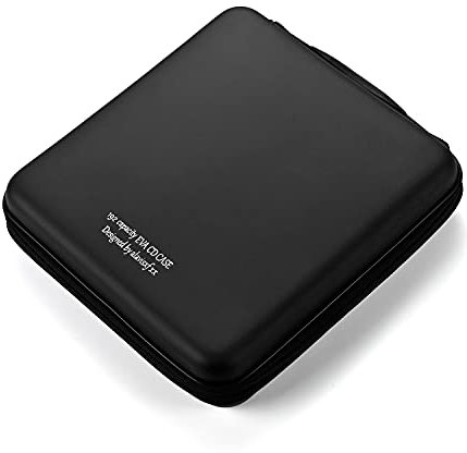 LIOVODE DVD Case, 192 Capacity EVA CD Case Holder Storage Organizer Portable Protective DVD Disc Wallet Holder for Car (192 Capacity, Black192)