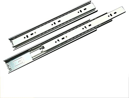 Schubladenauszüge, 3 Falten Vollauszug-Kugellager Schubladen Auszüge Schubladenschienen Kugelführung,Seitliche Montage,für Schubladen,Tragkraft 45 Kg,2 Stk(Size:45cm(18in))