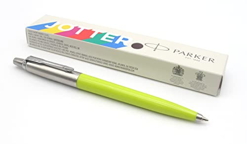Parker Jotter Originals Ballpoint Pen - Lime Green Finish - 60s Pop Art Collection - Blue Ink - Gift Boxed