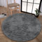 Enyhom Rund Hochflor Fluffy Teppich Plüsch Wohnzimmer Dicker Teppich Waschbar Samt Shag Teppich rutschfeste Weich Großen Teppiche für Sofa Schlafzimmer Bettvorleger Dekoration, 120 cm Grau