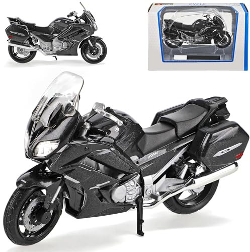 alles-meine.de GmbH Yamah. FJR 1300 AS Schwarz 1/18 Burago Modell Motorrad mit individiuellem Wunschkennzeichen