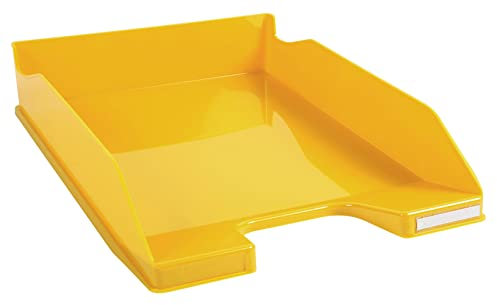 Exacompta 113208D 6er Pack Briefablage BeeBlue aus Recycling-Kunststoff DIN A4. Ideale Briefkörbe für Ihre Organisation. Stapelbare Ablagekörbe Safrangelb Blauer Engel Combo Midi