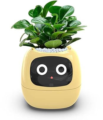 Itigoitie Macetas inteligentes, maceta inteligente para mascotas, maceta AI, macetas inteligentes, múltiples expresiones, 7 sensores inteligentes y chips Ai hacen que cultivar plantas sea fácil y