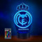 HooJtny Madrid Lámpara 3D Regalos, Madrid Fútbol Lámpara, 16 Colores de Iluminacion y Mando a Distancia, Regalos para niños futbolistas