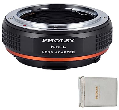 PHOLSY Adaptador de Objetivos Konica a LL para Lente de Montura Konica AR y Cuerpo de Cámara Leica L Montura para Leica SL2, SL2-S, CL, TL2, Lumix S5, S1, BS1H, Sigma fp, fp L, Konica-Leica L