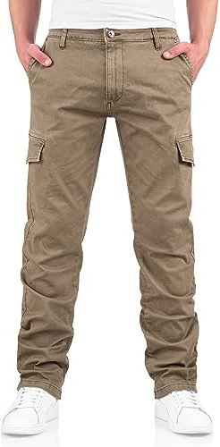 Indicode Herrenhose “Mapp“ aus 98% Baumwolle & 2% Elasthan – Cargohose Herren Hoher 2 modischen Farben erhältlich (Carpers und Dk Grey)