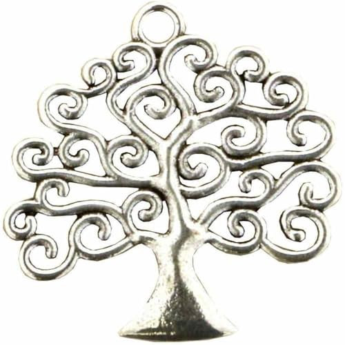 Vetrineinrete® Decorazione per bomboniera 20 ciondolo albero della vita per portaconfetti compleanno comunione laurea