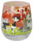 Goebel Windlicht „L'estate in giardino“ Rosina Wachtmeister, bunt, aus mundgeblasenem Glas, Maße: 8,5x8,5x9,5 cm, 66-852-87-1