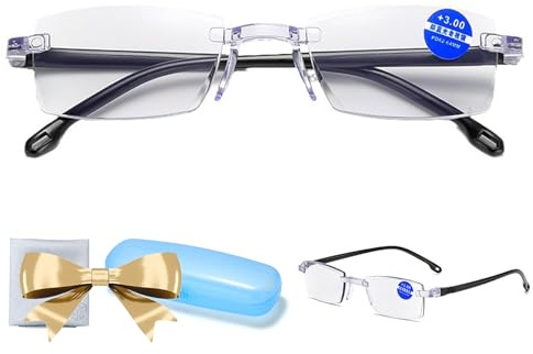 LOPUCK Zoom Brille, Autozoom-Brille FüR Presbyopie, Intelligente Zoom Brille,Smart Zoom Brille, Automatische Zoom Lesebrille (2.0X,1 Stücke)