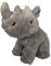 EcoBuddiez - Nashorn von Deluxebase. Kleine Plüschtiere, 17 cm, aus recycelten Plastikflaschen hergestellt. Umweltfreundliches, kuscheliges Geschenk für Kinder.