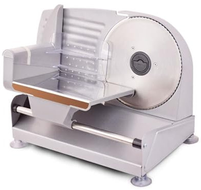 Meat Slicer Machine Electric Food Slicer Adjustable Thickness Frozen Meat Deli Meat Food Vegetable Cheese Food Slicer for Commercial Home Kitchen 150W