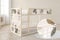 Unik Nordic Aufkleber für IKEA KURA Hochbett, Beige Formen 5-Sticker-Set Oben, Bettaufkleber, Sticker für Kinderbett, Möbelfolie fürs Kinderzimmer, Bettfolie für Kinder