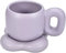 Tasse à café avec tasse et soucoupe,550ml Mug créatif Chubby Clouds,Tasse en forme de fleur avec poignée Chubby et soucoupe,convient pour la maison et le bureau, va au lave-vaisselle et au micro-ondes
