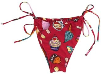 Moschino Bikini Pezzo sotto Ice Cream 241V2A59159403 Fucsia Rosa