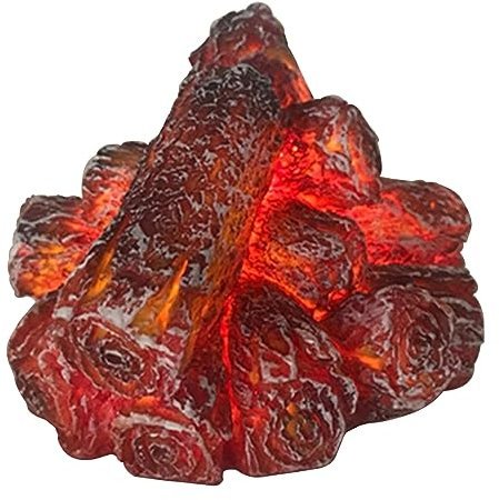 Fogata Falsa, lámpara de Fuego Falsa en 3D, Troncos de Chimenea Falsos alimentados por batería, Llama de Fuego Falsa sin Llama para Decoraciones Halloween y Navidad, Estilo 2, fogata Falsa Realista