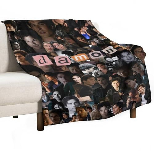 NdxQWtU Ian Star Somerhalder Decke, Klimaanlage, superweich, für Reisen, Outdoor, Flanelldecke, modisch, personalisiertes Geschenk, Büro, Sofa, Merch, 76 x 101 cm, Stil