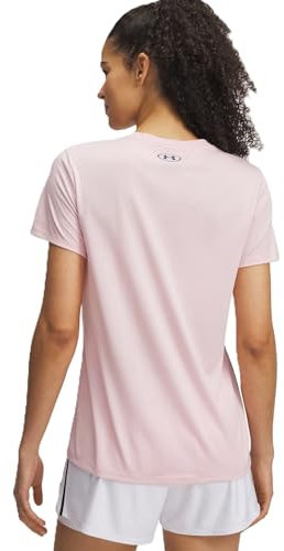 Under Armour T-shirt à manches courtes de sport Tech PTH Graphic pour femme, taille, Rose, L