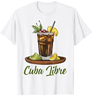 Cuba Libre Sommer Cocktail Party Rum Cola Limette Rohtzucker T-Shirt