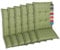 GO-DE Textil Bequeme und attraktive Polsterauflagen für Hochlehner-Gartenstühle (6er-Set, Design: Rautenlinien Grün)