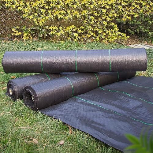 HynJGih Gartenvliese Geotextil, Unkrautschutz, Landschaftsstoff, Garten-Bodendecker, Gartenmatte, Unkrautunterdrückungsstoff(0.6 * 200m)