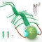 FLERDMAU Cat Toys for Indoor Cats Adult -Rechargeable Interactive Electric Cat Ball Toy with Dual Tail, Silent Automatic Moving, Smart Enrichment Kitten Hunting Mouse Games with Bird Sounds (Green)