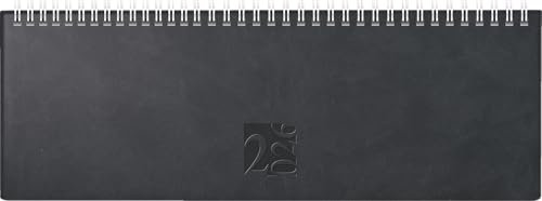rido/idé Querterminbuch Mod. ac-Wochenquerterminer 2026 | 307×105 mm, Kunstleder, schwarz