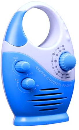 NUOBESTY 1Stück Tragbares Wasserdichtes Duschradio Mini Am Lautsprecher Mit Aufhängeloch Stufig Für Badezimmer Outdoor Aktivitäten Ohne Batterie