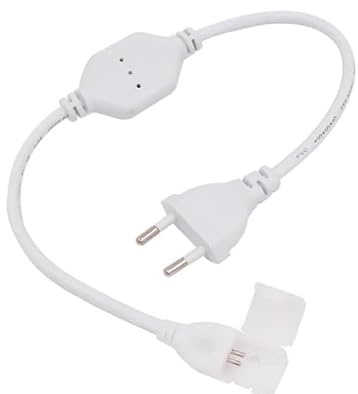 Wisada COB Light Strip Netzkabel,EU Netzstecker für 220V 240/288/360LEDs/m Kein Bleidraht COB Neon LED Streifen Band Tape Light Netzteiladapter (Ohne Lichtleiste)