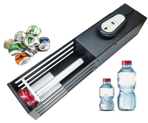 OZTYSGXM Trituratore Elettrico per Lattine, Trituratore per Bottiglie Plastica per Lattine Standard 160 a 500 Ml + Bottiglie d'Acqua in Plastica 250 a 350 Ml, Funzionamento Controller