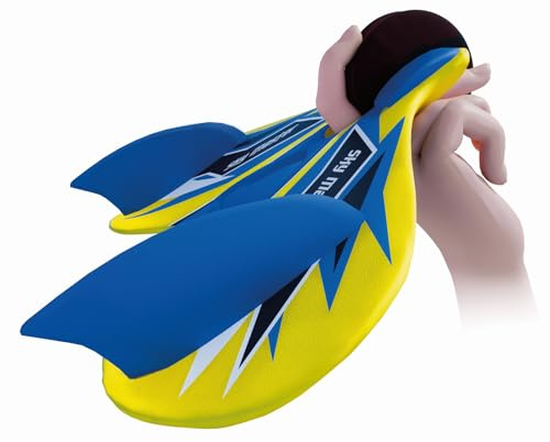 GÜNTHER FLUGSPIELE - 1517 - Wurfgleiter Sky Master, ca. 27 x 13 cm, Segelflieger für Weitwürfe, mit Abrollrad, fliegt ca. 20 m, Outdoor Flieger Spielzeug für Kinder ab 5 Jahren